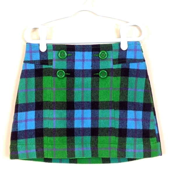 Gap Kids Green Plaid Skirt Size 8 - Picture 1 of 12